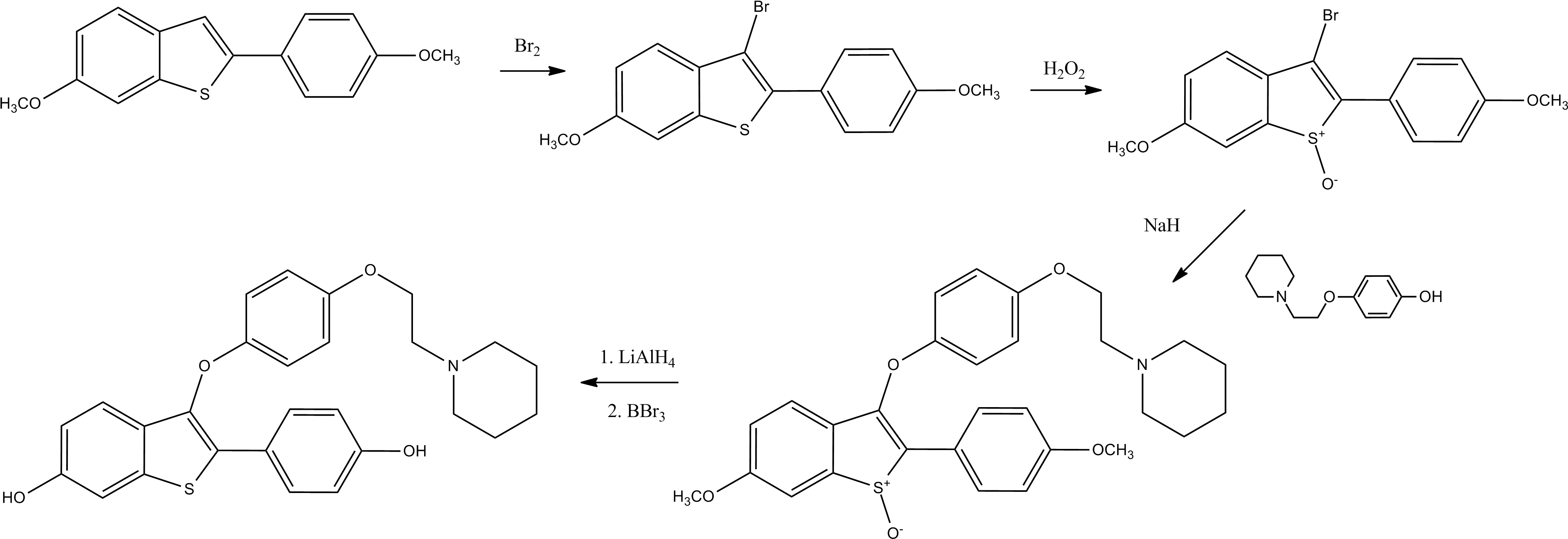 Arzoxifene Rxn - Diagram (4113x1424), Png Download