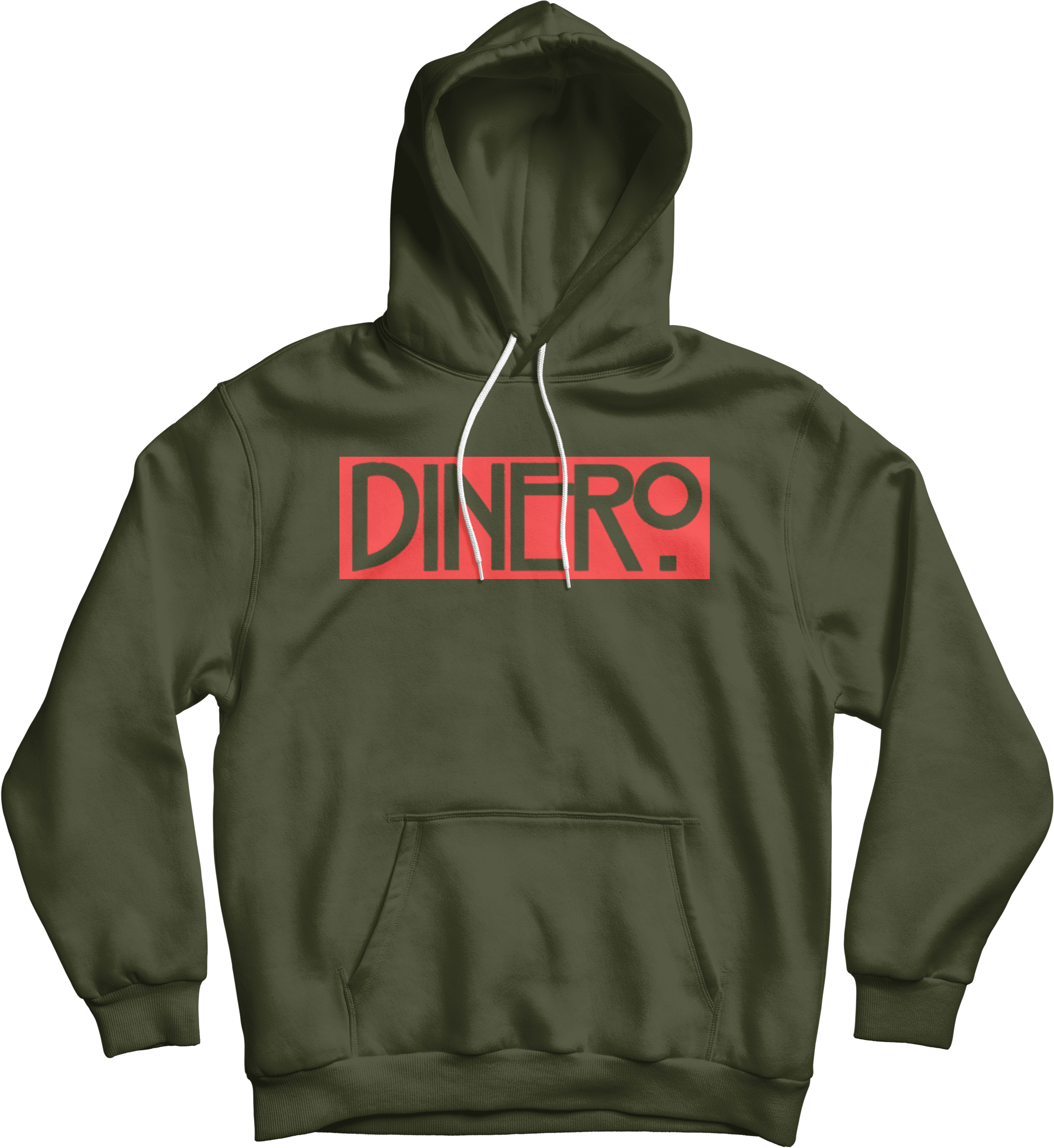 Image Of Olive Green Dinero Clothing Hoodie 💰 - Sweatshirt (4000x3500), Png Download
