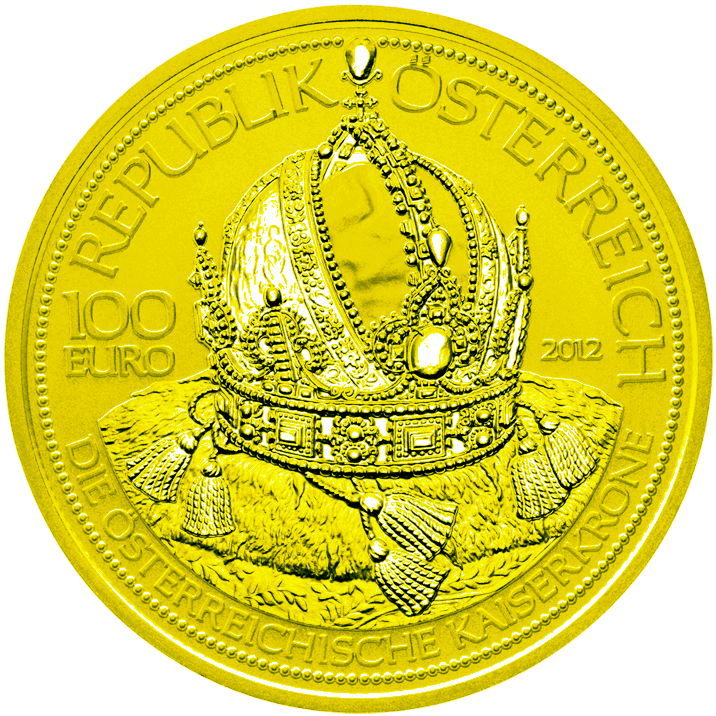 The Imperial Crown Of Austria - 100 Euro Goldmünze Kaiserkrone (716x716), Png Download