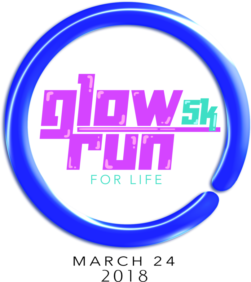 Glow Run For Life Logo (1000x1000), Png Download