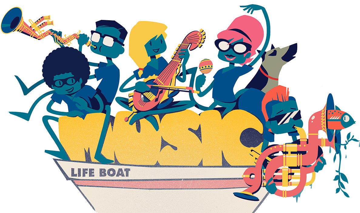 Musiclifeboat (1212x704), Png Download