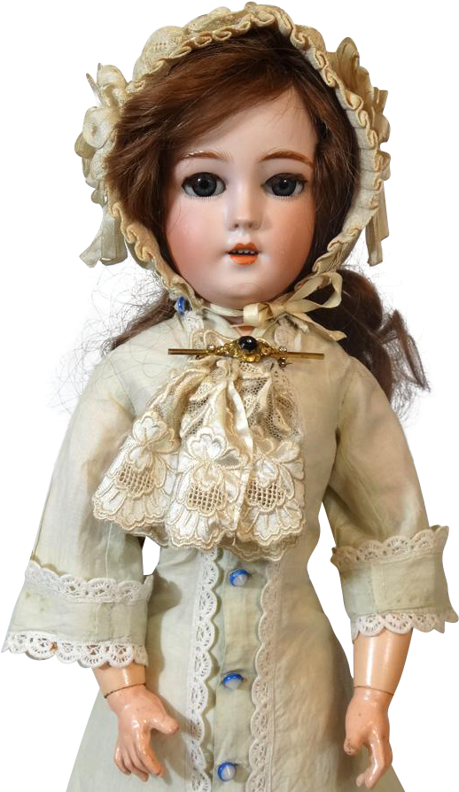Antique German Bisque Head Doll Simon Halbig S&h 1159 - Doll (893x893), Png Download