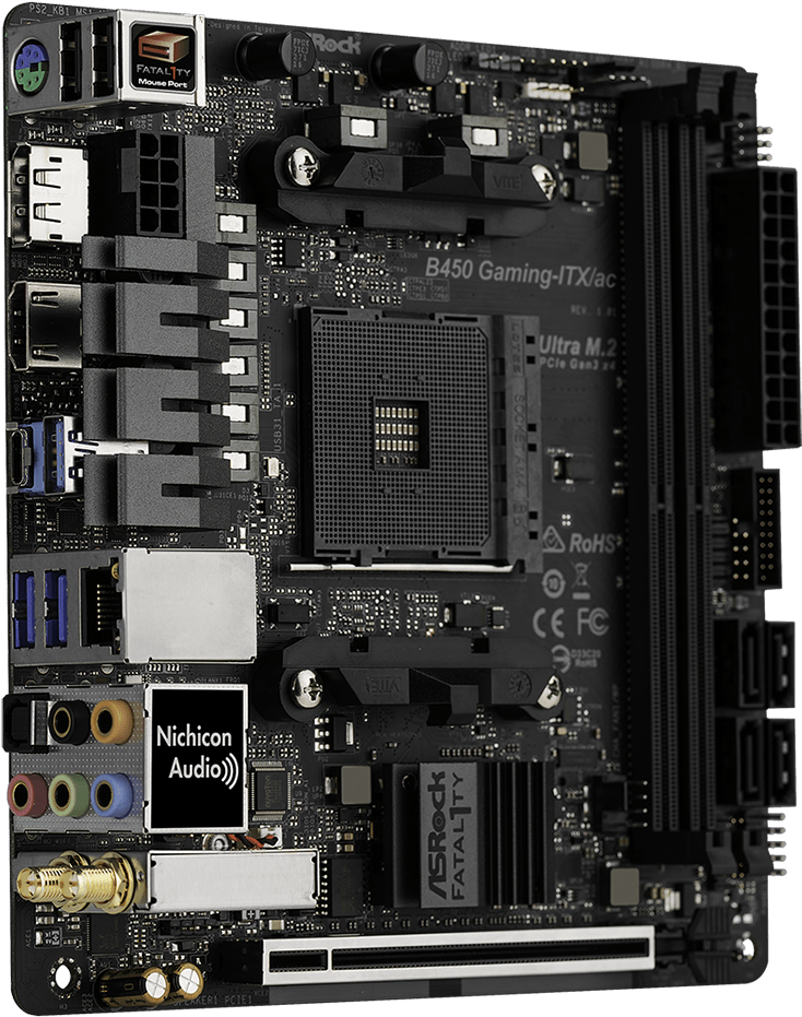 General Information - Asrock Fatal1ty B450 Gaming Itx Ac (1200x1000), Png Download