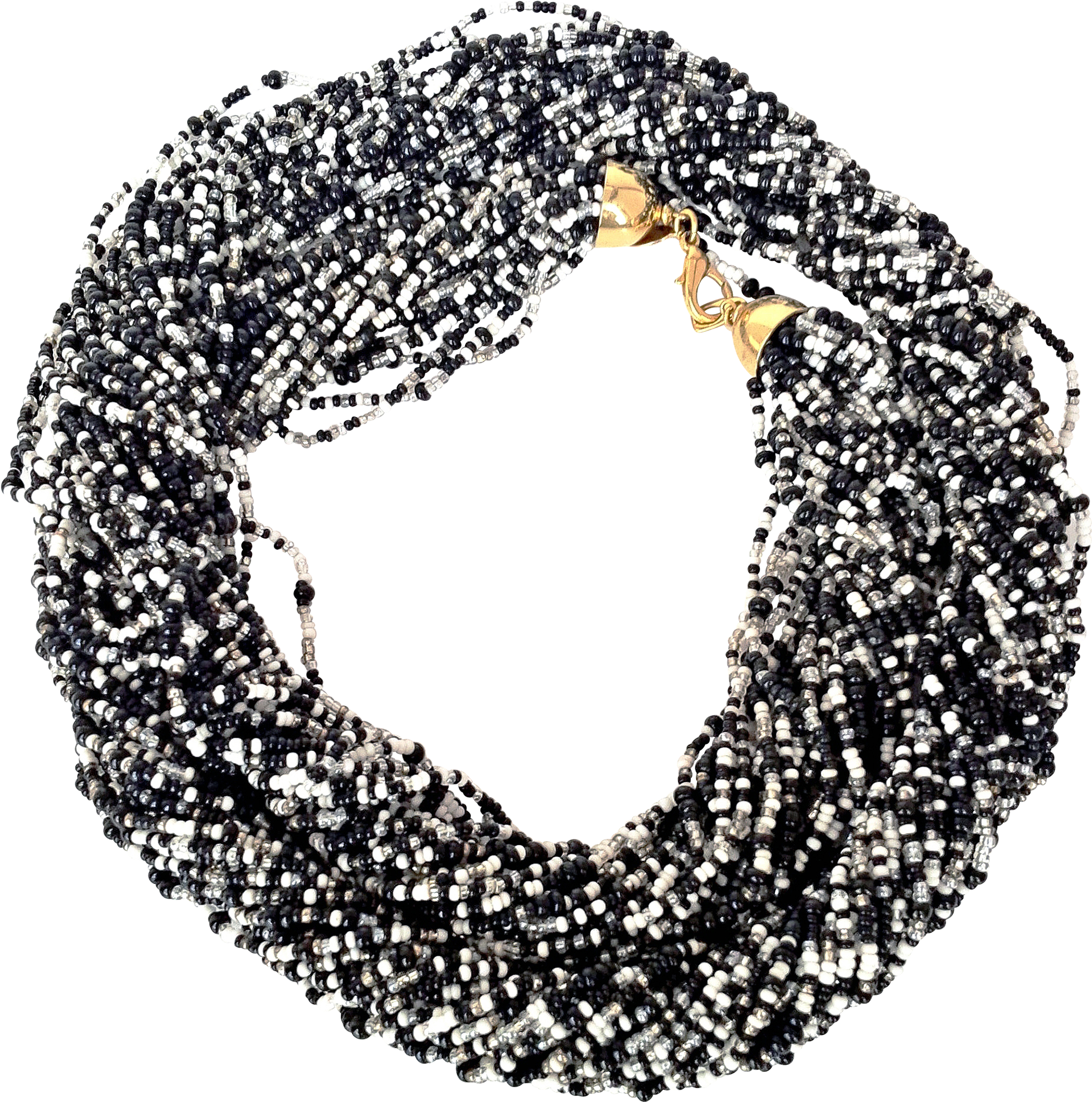 Joan Rivers Signed Torsade Necklace Black And White - Joan Rivers- Signed Torsade Necklace Black And White (2048x2048), Png Download