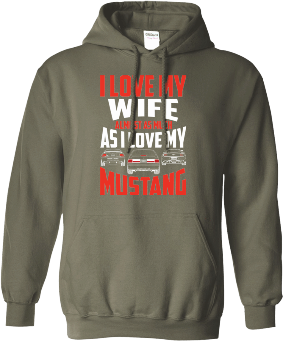 I Love My Mustang Hoodie - Blind Blend Hoodie - Sports Grey - L (1155x1155), Png Download