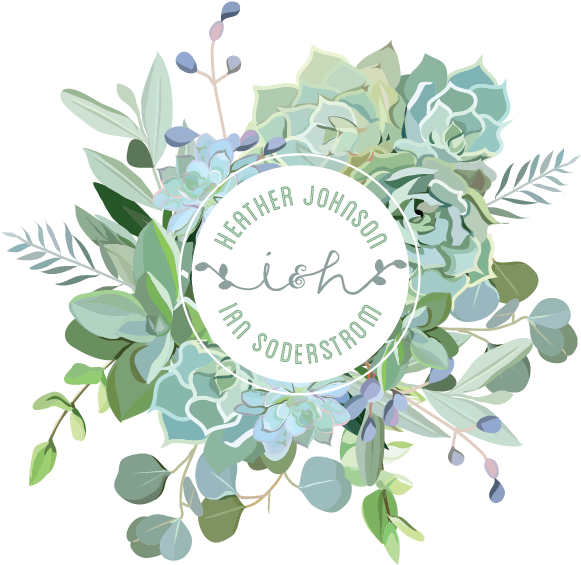 Succulent Custom Wedding Logo For A Garden Wedding - Logo Succulent (600x600), Png Download