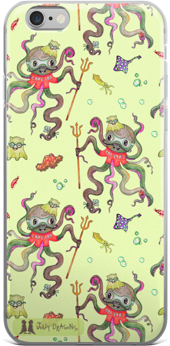 Octopus Green Iphone 6/6s, 6/6s Plus Case (1000x1000), Png Download