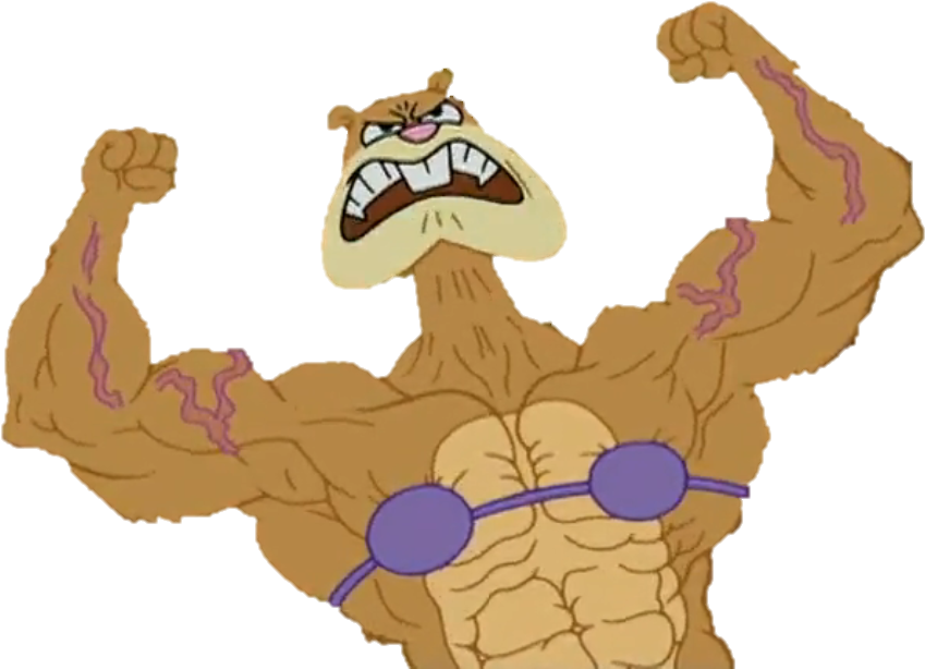 Sandy Transparent - Sandy Cheeks Animated Muscle Women (1017x682), Png Download