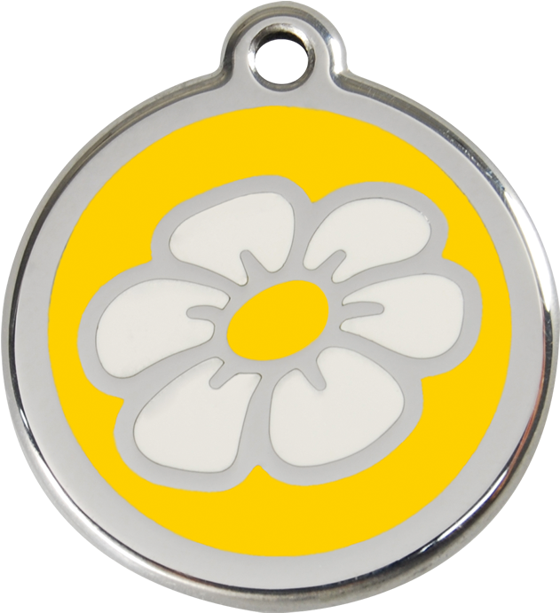 Product Codes - Red Dingo Daisy Pet Id Tag - Yellow (1500x1500), Png Download
