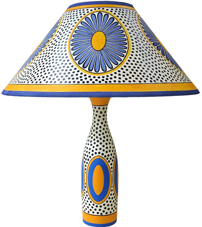 Lampbase And Shade - Yellow (695x800), Png Download