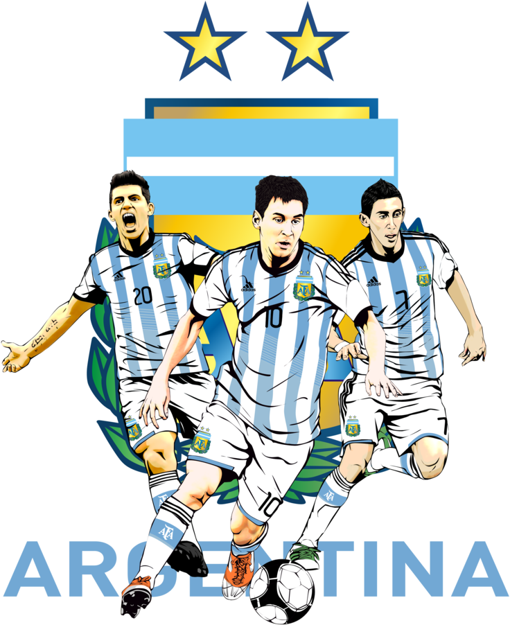 Argentina World Cup - Argentina Football Team Cartoon (752x1063), Png Download