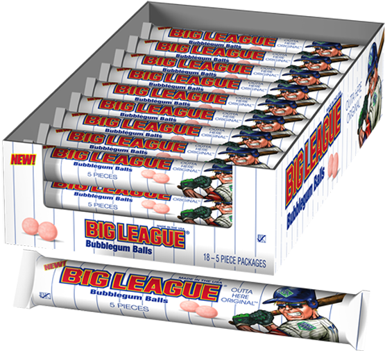 5-pack Gumballs - Ford Gum Big League Bubble Gum Balls 5 Pieces (570x600), Png Download