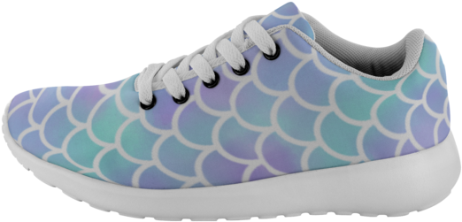 Mermaid Running Shoes With Scales - Sneakers (560x560), Png Download