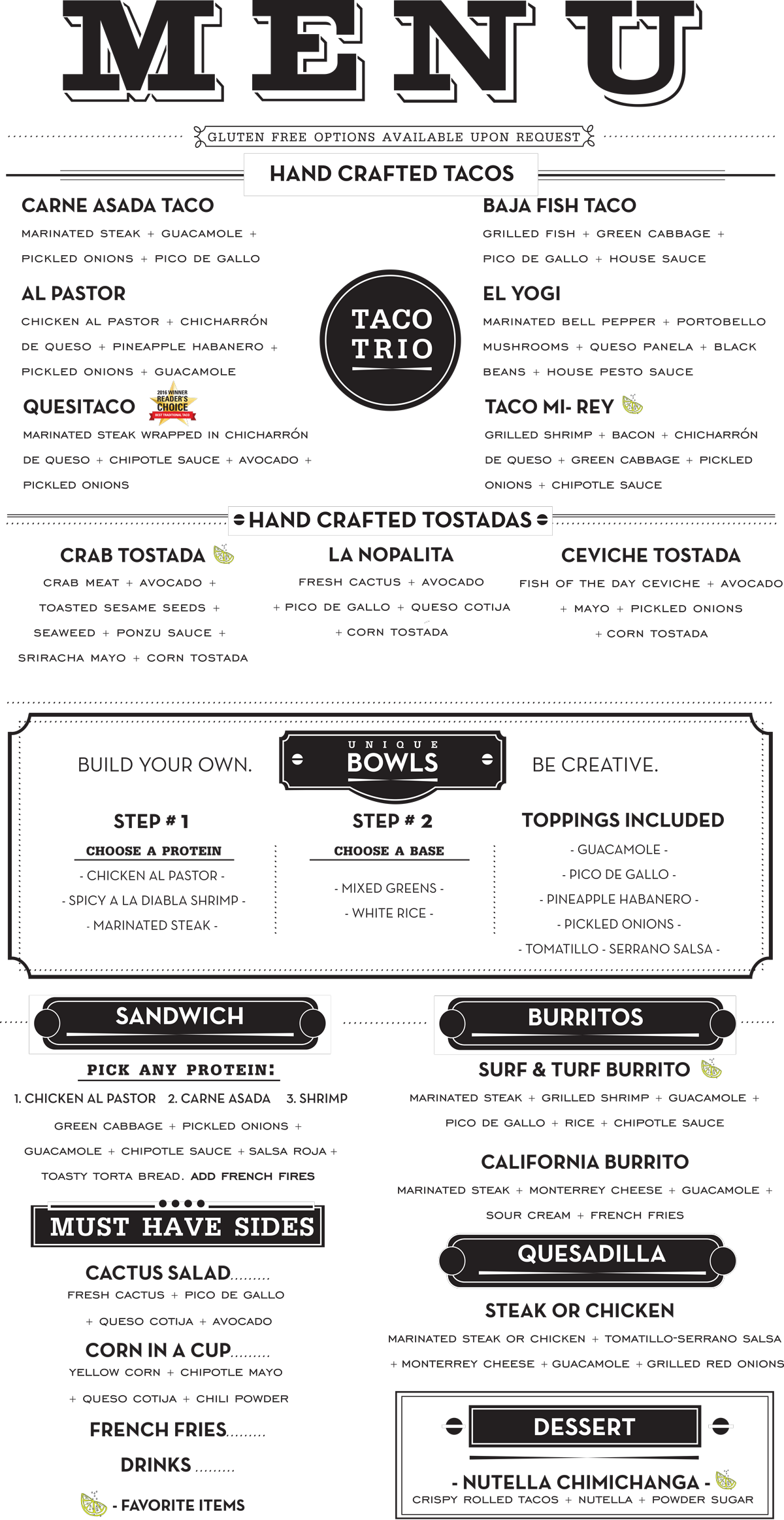 Menu Salt Limemenu - Salt Food Truck Menu (1200x2324), Png Download
