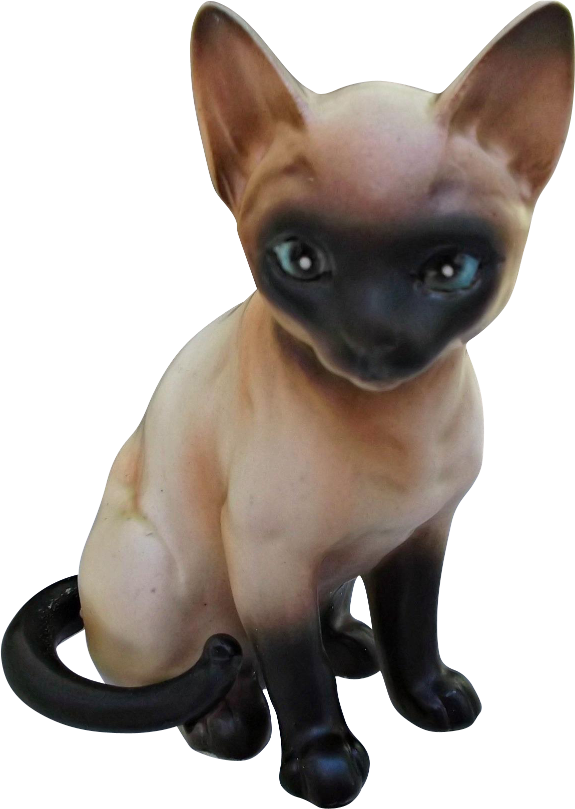 A Handsome, Vintage Porcelain/ceramic Siamese Cat/kitten - Cat (1616x1616), Png Download