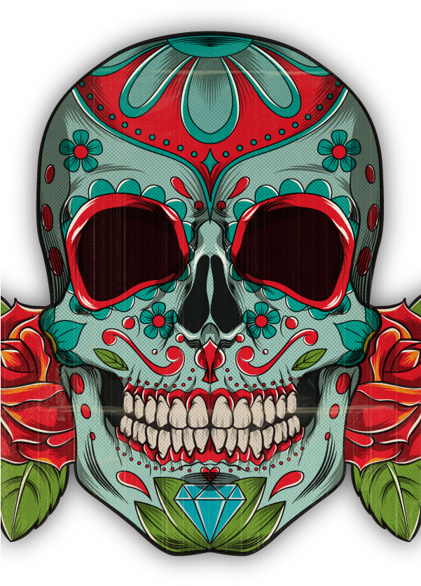 Carta La Latineria On Behance Sugar Skull Art, Sugar - Calavera (600x846), Png Download