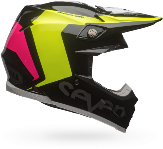 Bell Powersports Carbon Flex Race Proven Helmet This - Bell Helmets Black/fluorescent Yellow Moto-9 Flex Seven (600x600), Png Download