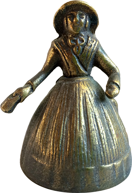 Vintage Brass Schoolmarm Bell 11/7-11/14 - Bronze Sculpture (800x800), Png Download