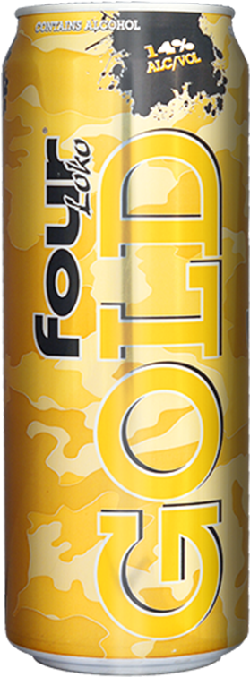 一罐装美国原装进口four Loko四洛克金柑橘鸡尾酒派对果味酒 - Four Loko Gold Malt Beverage - 23.5 Fl Oz (800x800), Png Download