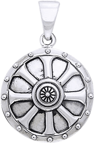 White Bronze Viking Shield Pendant (555x555), Png Download