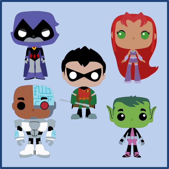 Teen Titans Fan Art Svgs - Jóvenes Titanes En Foami (686x686), Png Download