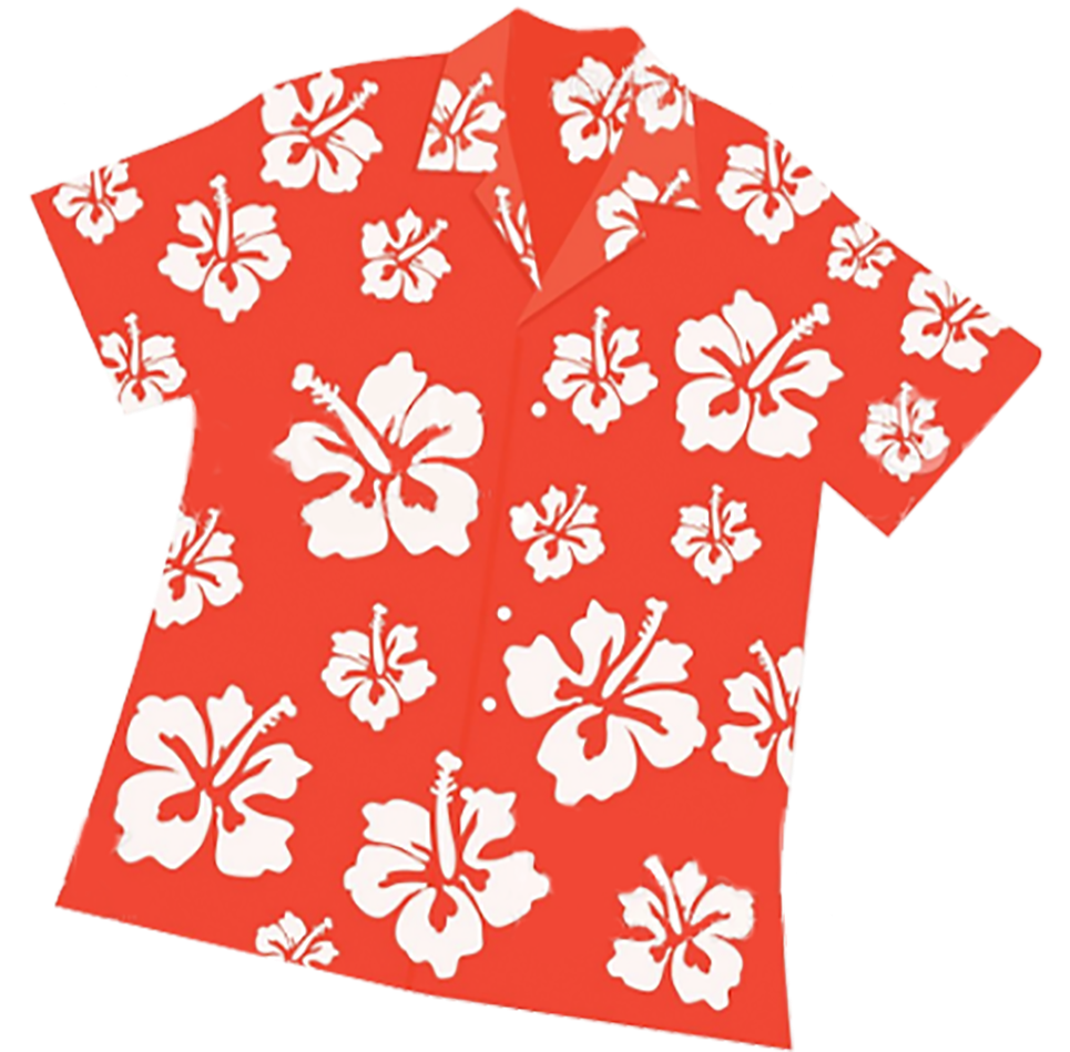 Hawaiian Shirt - Aloha Retro Hawaiian Vintage Travel Art Print Poster (966x962), Png Download