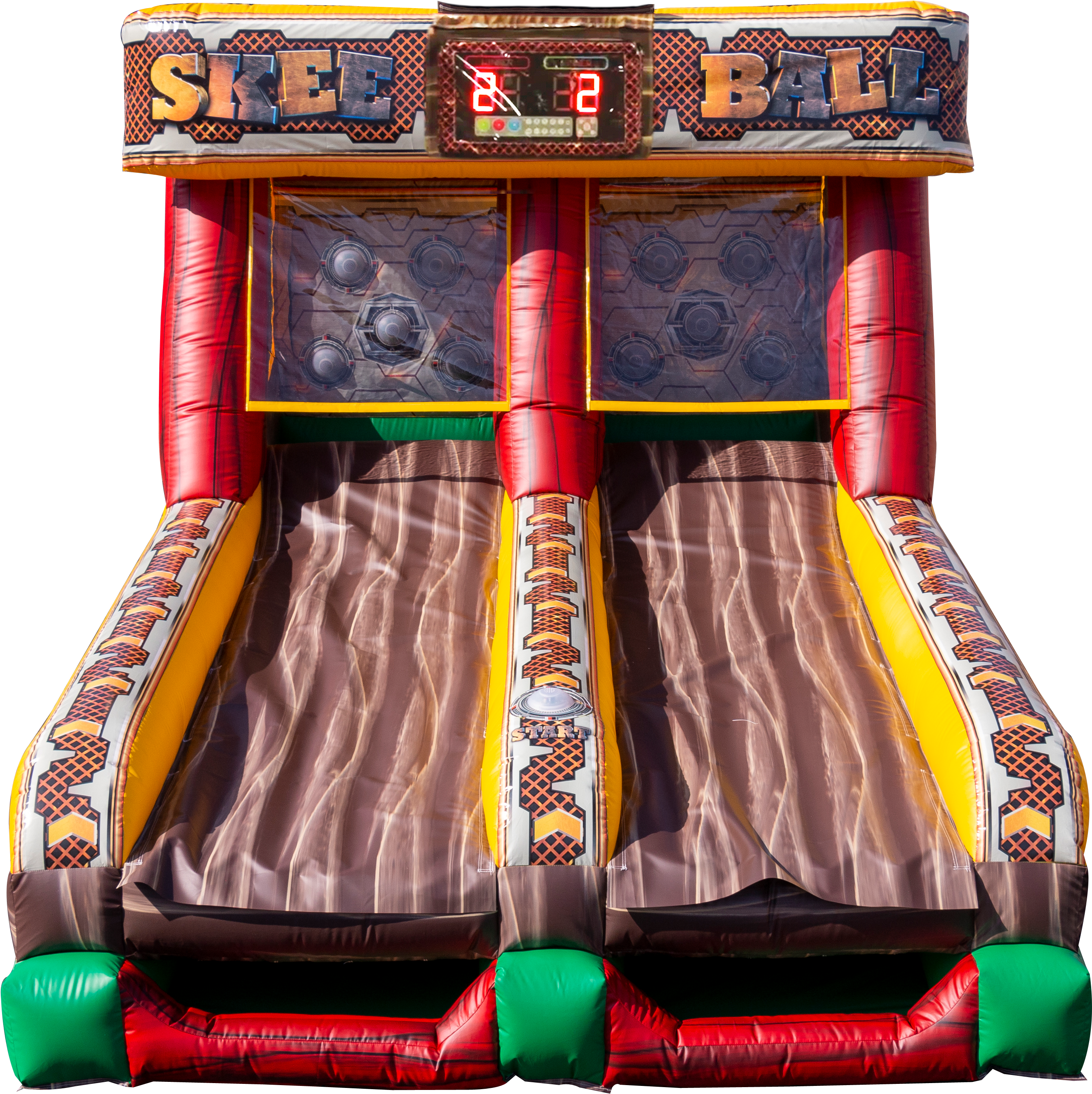 Battle Light Skee Ball Inflatable Party Rentals Michigan - Skee-ball (2850x2749), Png Download
