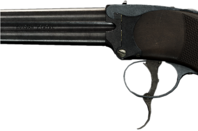Drawn Shotgun Pistal - Howdah Pistol (640x480), Png Download