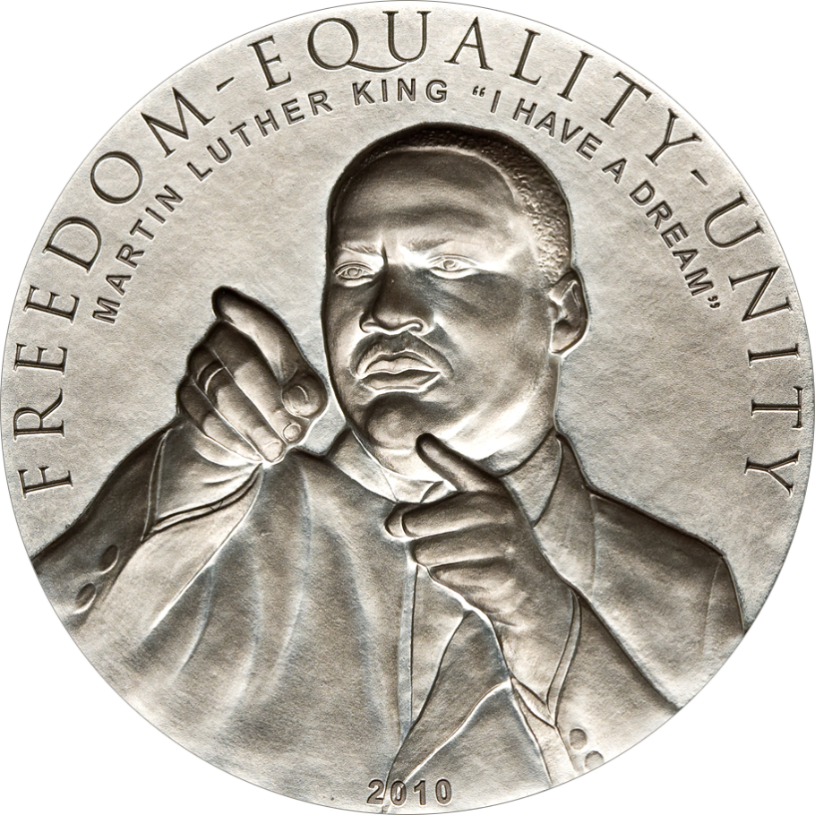 Obama King - Coin Martin Luther King Jr (910x910), Png Download
