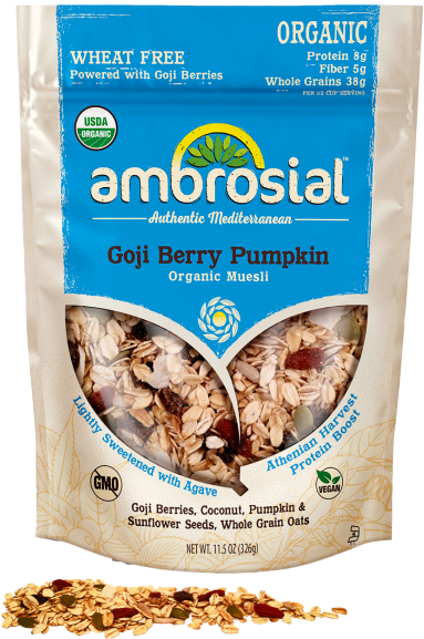 Goji Berry Pumpkin - Ambrosial Granola Ambrosial Rosemary Pecan Ancient (600x600), Png Download