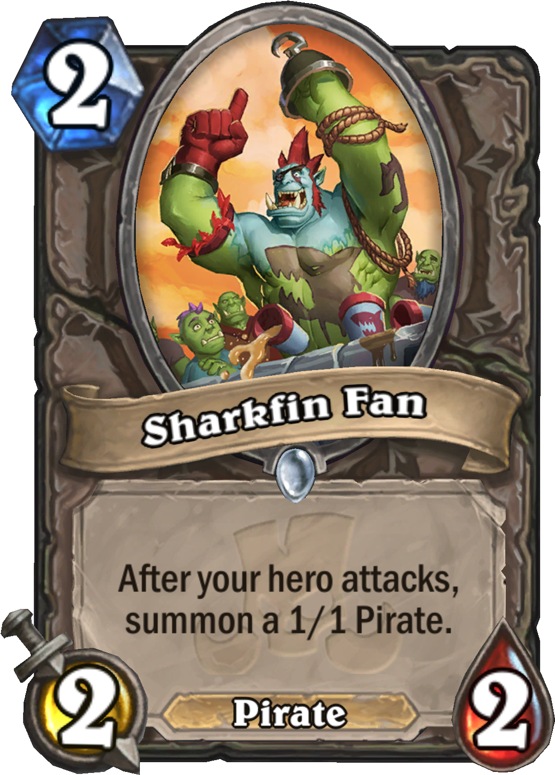 Sharkfinfan Enus - Shark Fin Fan Hearthstone (2000x2000), Png Download