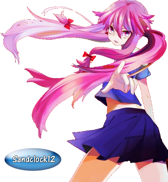 Mirai Nikki ~creditos A Su Autor~ - Yandere (563x600), Png Download