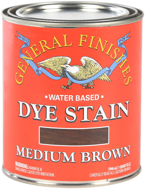 General Finishes Medium Brown Water Based Dye Stain, - General Finishes Water Based Dye (546x650), Png Download
