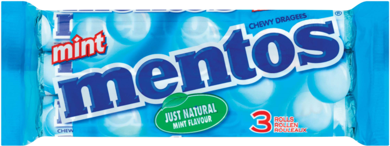 Mentos Mint 3pk - Mentos Mint 3 Pack (800x800), Png Download