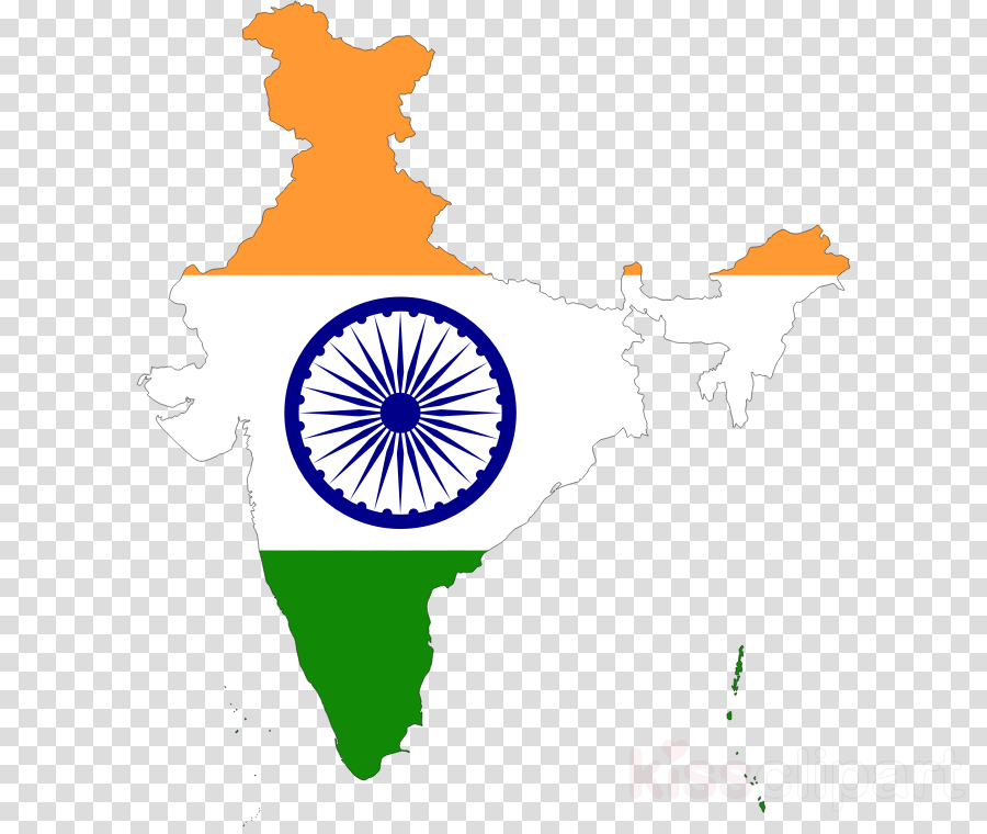 India Map Flag Png Clipart Flag Of India (900x760), Png Download