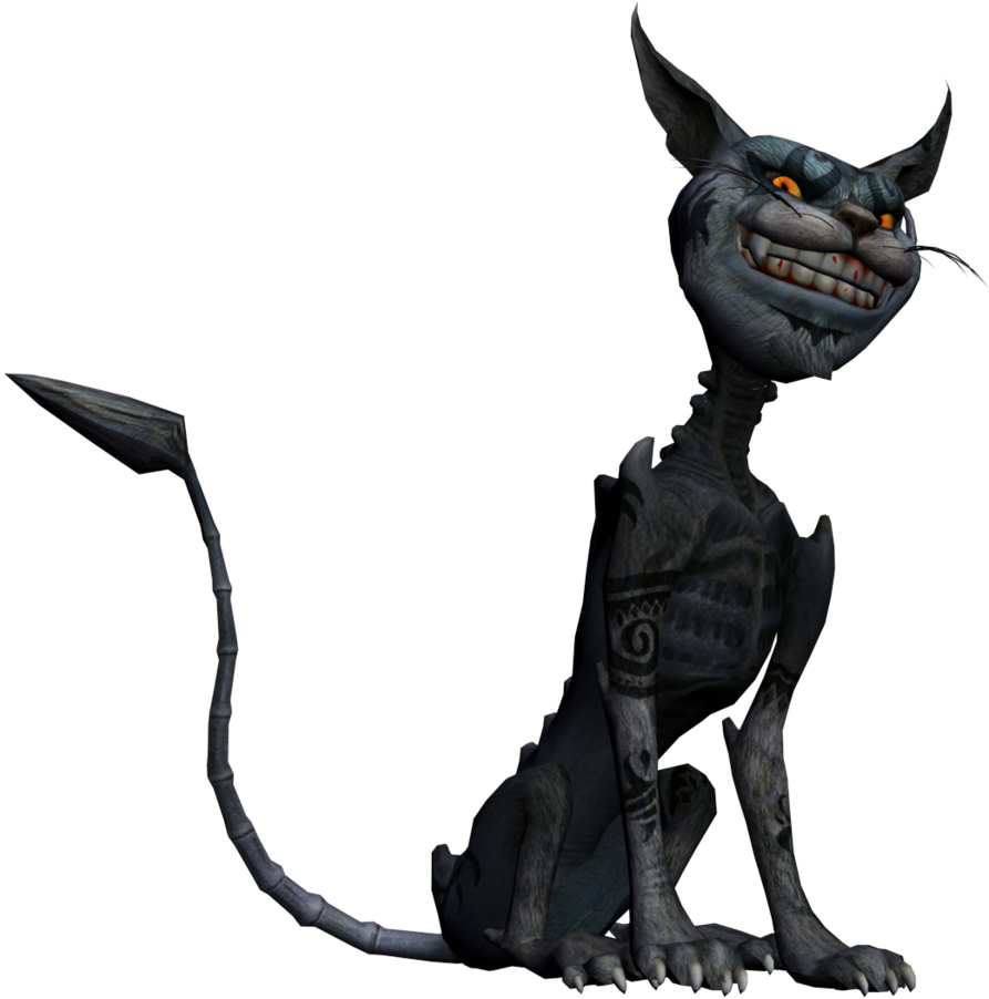 12, January 20, 2014 - Alice Madness Returns Cat Png (893x902), Png Download