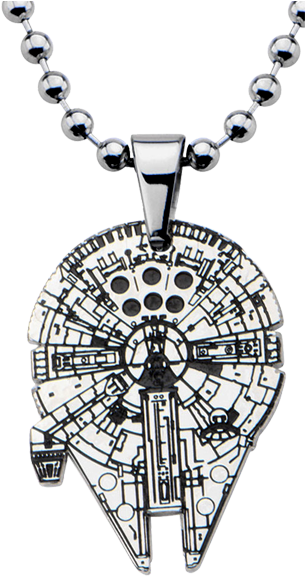 Millennium Falcon Pendant Necklace (600x600), Png Download