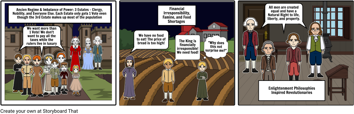 The French Revolution - Cartoon (1164x385), Png Download