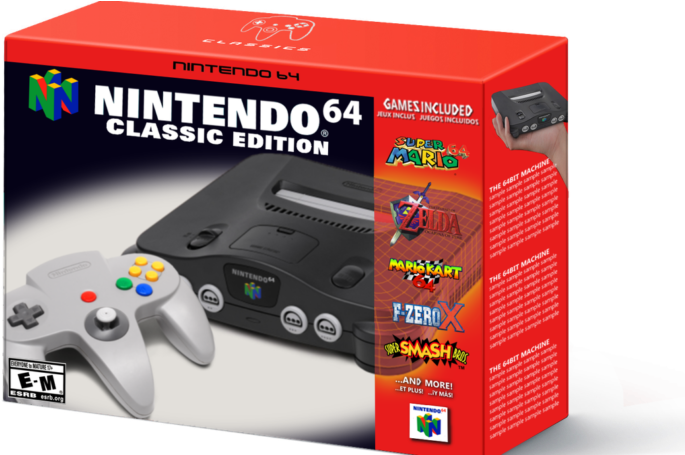 Nintendo 64 Classic Patent Detected - Nintendo 64 Classic Edition (808x454), Png Download