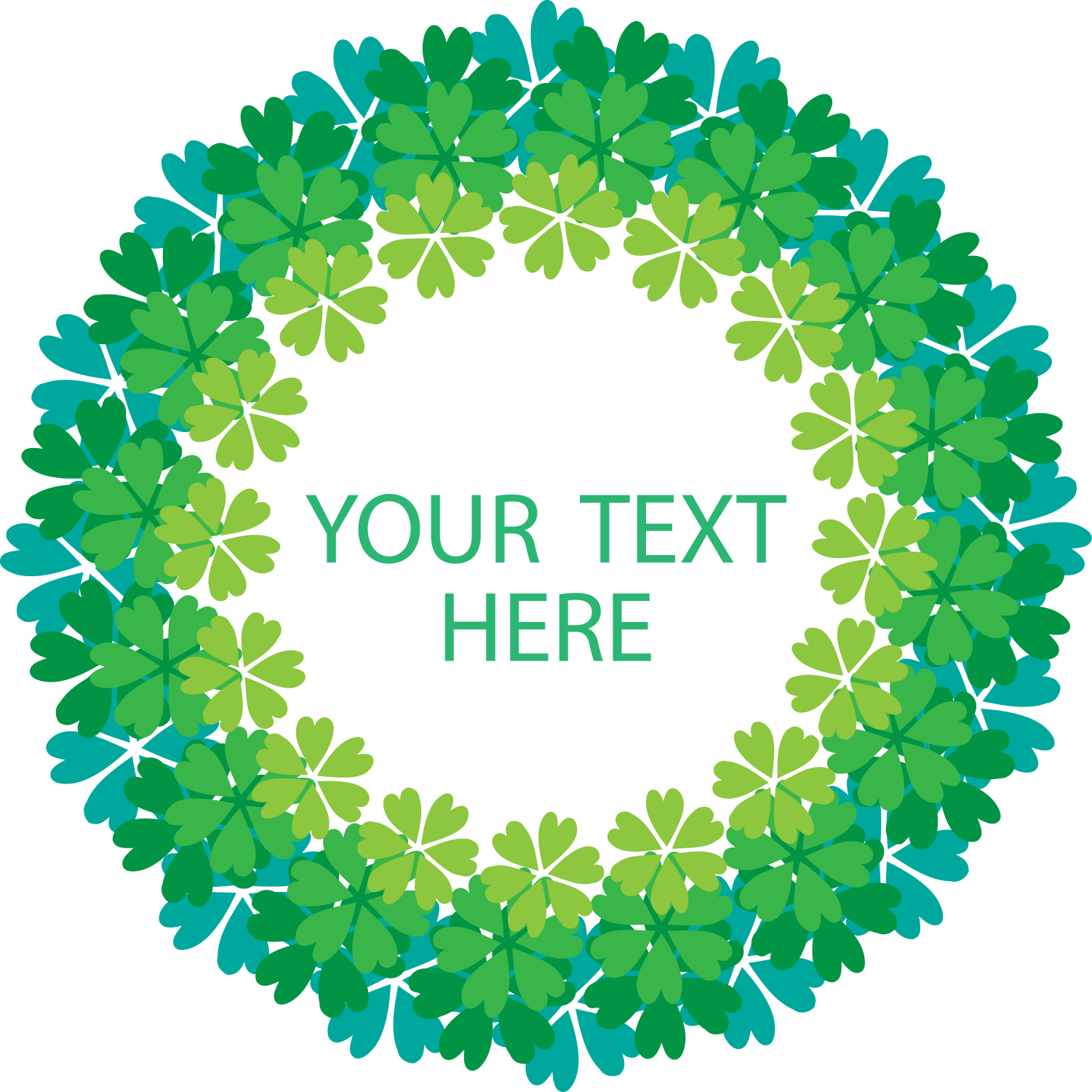 Png Library Download Four Leaf Clover Clip Art Circular - Leaf Geraphic Design (1501x1501), Png Download