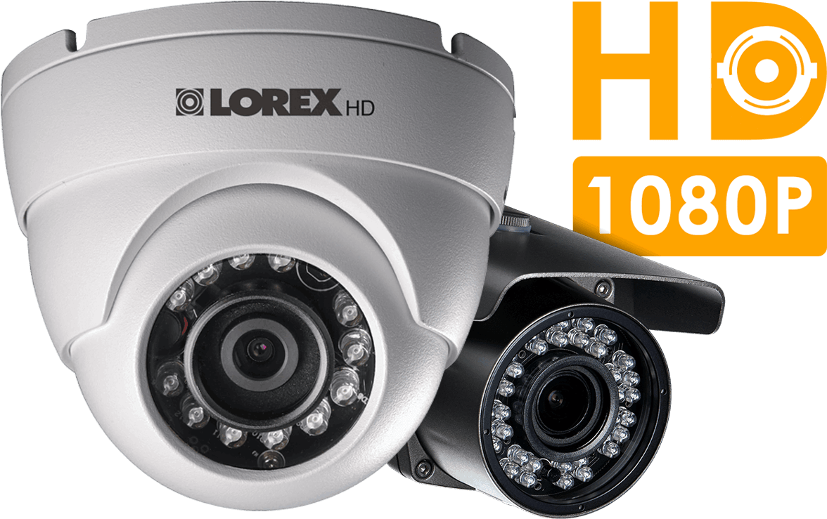 1080p Hd Security Cameras - Lorex By Flir Lne4162b 4mp Outdoor Network Turret Camera (1200x783), Png Download
