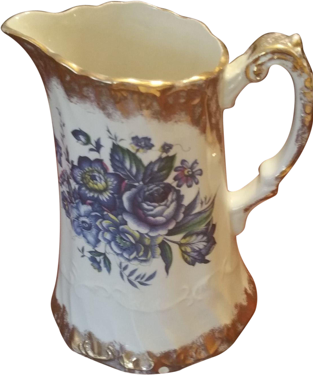 Creamy English Royal Falcon Ware Water Pitcher Or Vase - Blue And White Porcelain (1316x1316), Png Download