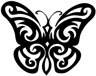 Butterfly Tattoo - Butterfly Tattoo Transparent Background (400x400), Png Download