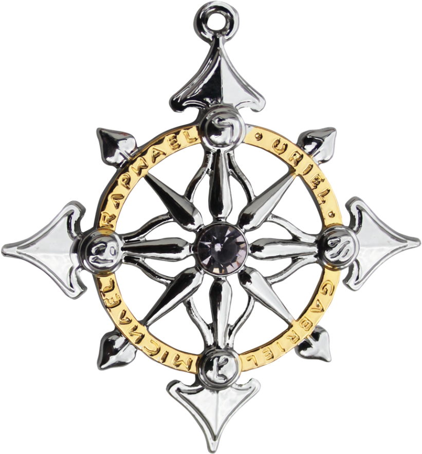 Archangel Compass Harmony Amulet Kaballah Necklace - Kabbalah (900x900), Png Download