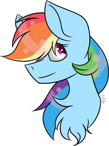 Chipthedoritoqueen, Bust, Chest Fluff, Portrait, Rainbow - Artist (445x529), Png Download