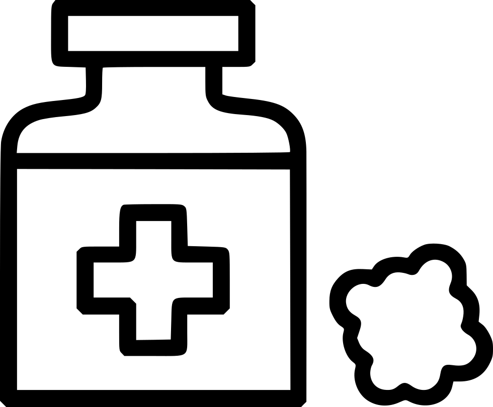 Medical Treatment Pill Bottle Medicine Spirit Comments - Black And White Nurse Hat Clipart (980x810), Png Download