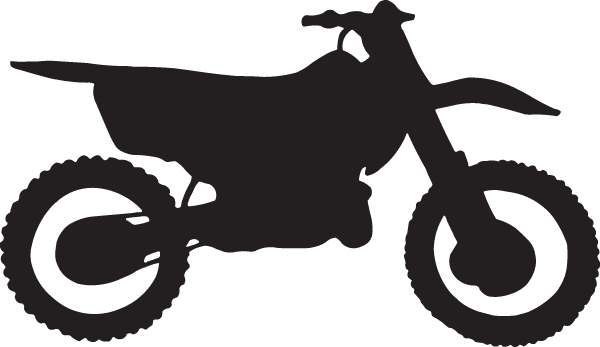 Svg Silhouette Dirt Bike Png - Dirt Bike Silhouette (600x347), Png Download