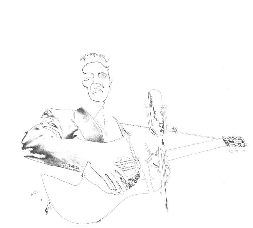 Elvis Presley White Glow Kid's T-shirt - Sketch (864x848), Png Download