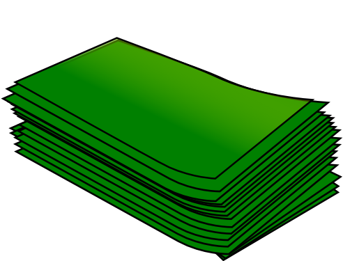 Wad Of Cash Clip Art At Clker - Money Stack Cartoon Png (600x374), Png Download