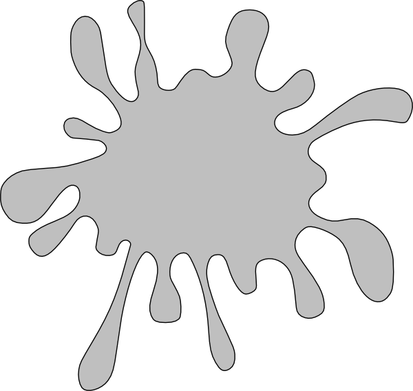 Illustration Of A Black Color Splash On A White Background - Orange Colour Clip Art (600x568), Png Download
